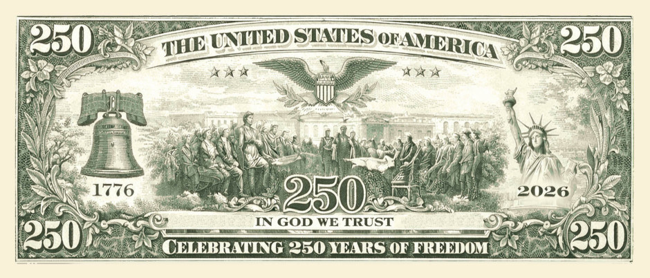 50 Pack America 250th Anniversary Dollar Bill Collectible USA Freedom Money Note