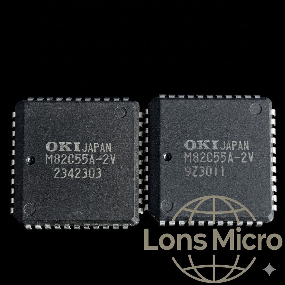 1PCS M82C55A-2V Encapsulation: PLCC-44, PROGRAMMABLE PERIPHERAL New #sub/95