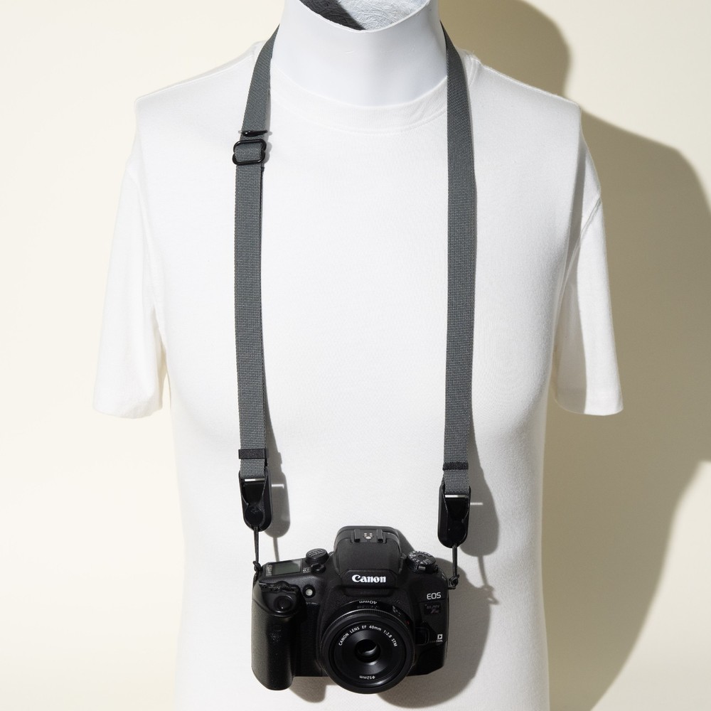 Grey Adjustable Camera Neck Strap w/ Peak Design Anchor