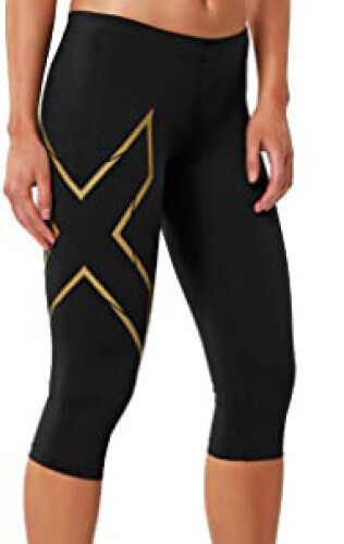 2XU Elite Alpine MCS Compression Tights 3/4 Women's Large Black/Gold Thermal