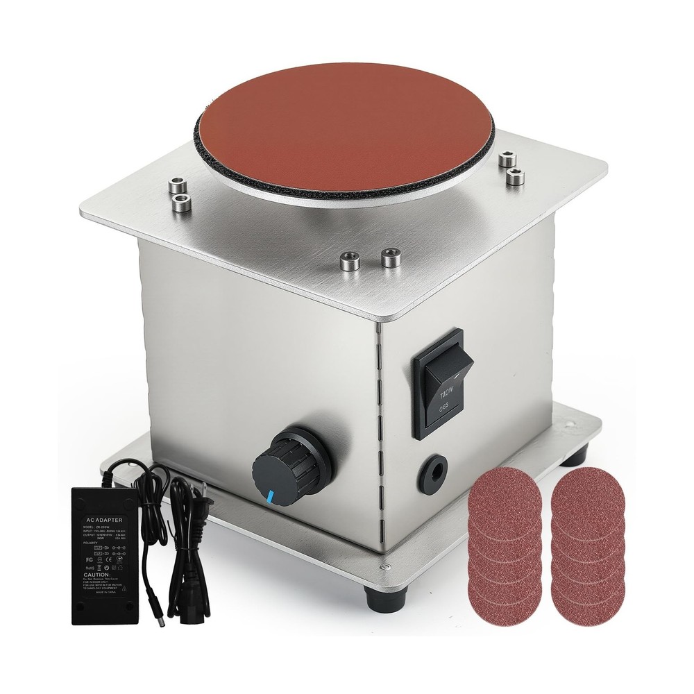 Mini Tabletop Disc Sander, 4” Electric Bench Sanding Machine with 20 Sandp