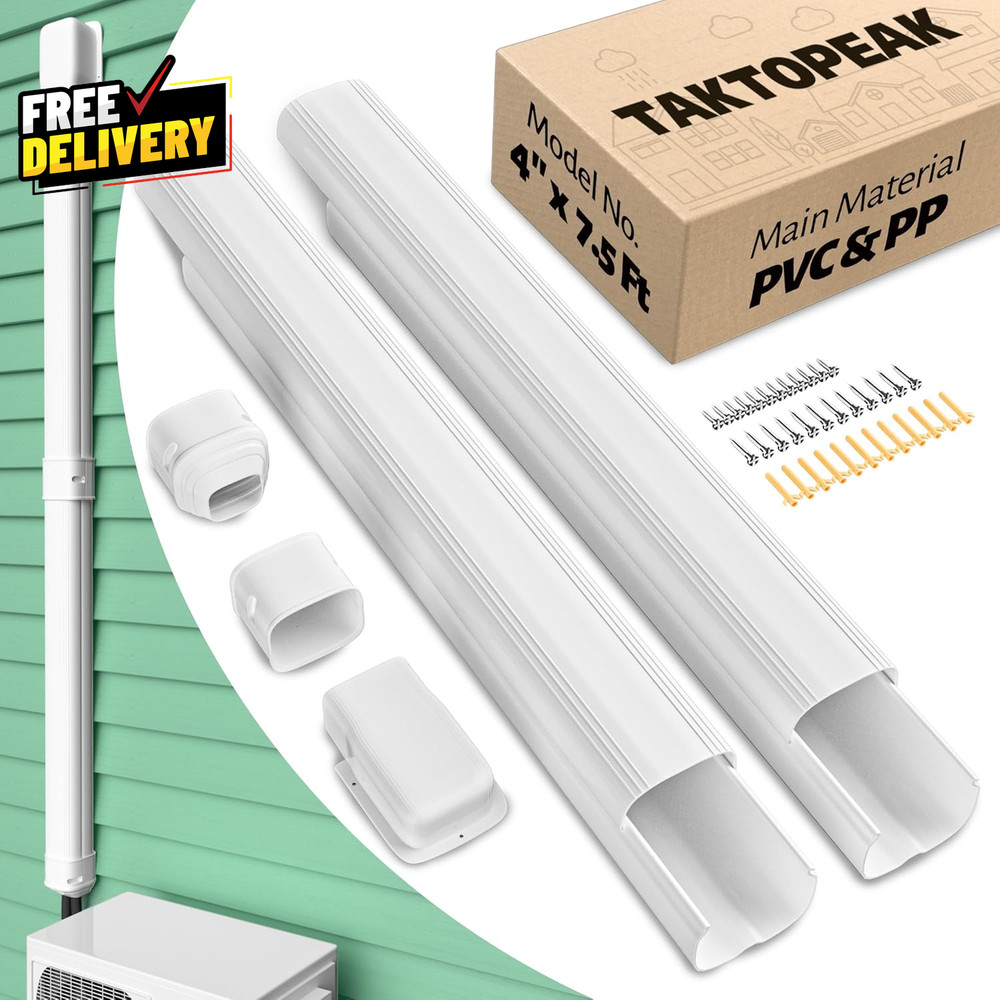 Mini Split Line Cover 4' 7.5 Ft Line Hide for Mini Split Air Conditioner Cent...
