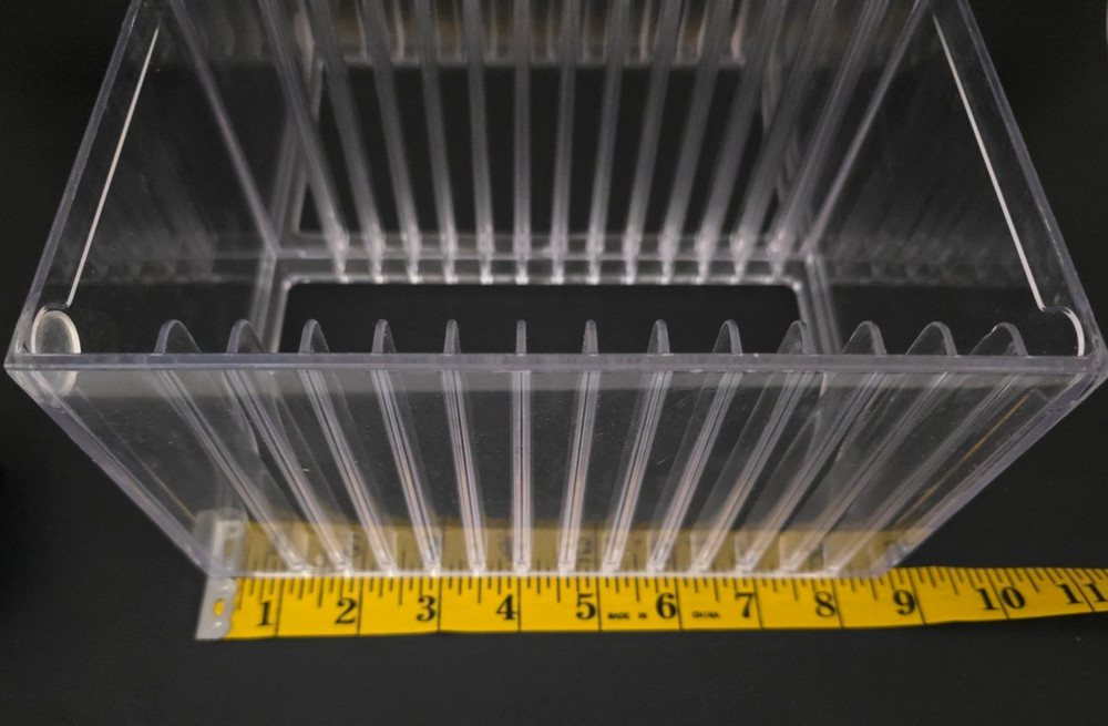 Vtg.1993 CD Rack Clear Acrylic Holds 26 Regular + 2 Double CD's