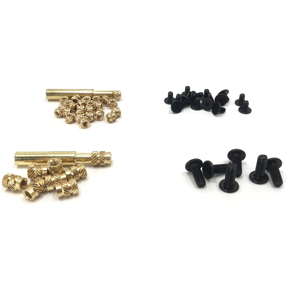 200Pcs Threaded Insert Bolt Assortment kit 100Pcs M3 M4 Brass Heat Set Insert, 1