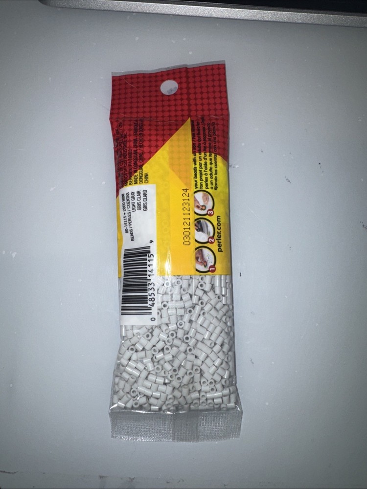 Perler Mini Fuse Beads Light Grey