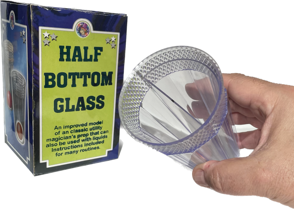 HALF BOTTOM GLASS Magic Trick Gimmick Insert Plastic Cup Okito Utility Liquids