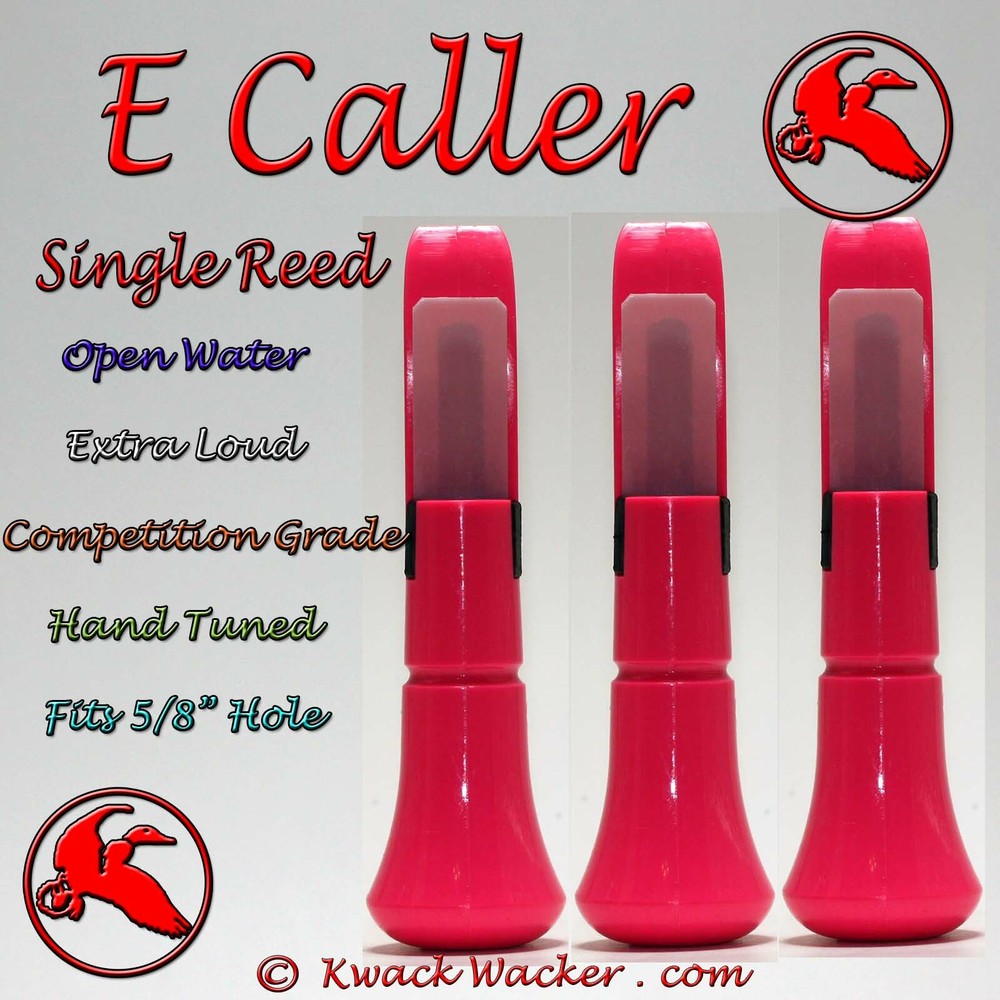 Duck call Inserts Kwack Wacker E Caller Open Water Loud Single Reed 3 Pack