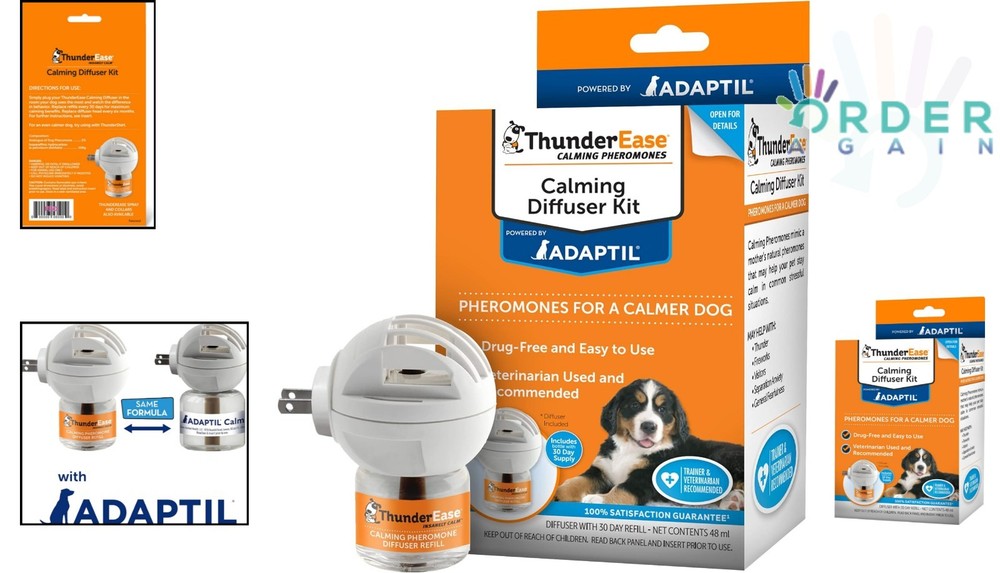 Dog Calming Pheromone Diffuser Kit 60 Day Supply Stress Barking Chewing