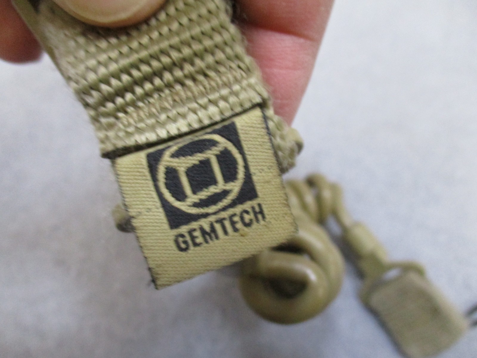 Gem-Tech Pistol Lanyard Dummy Cord Tactical Duty Gear Coiled Tan