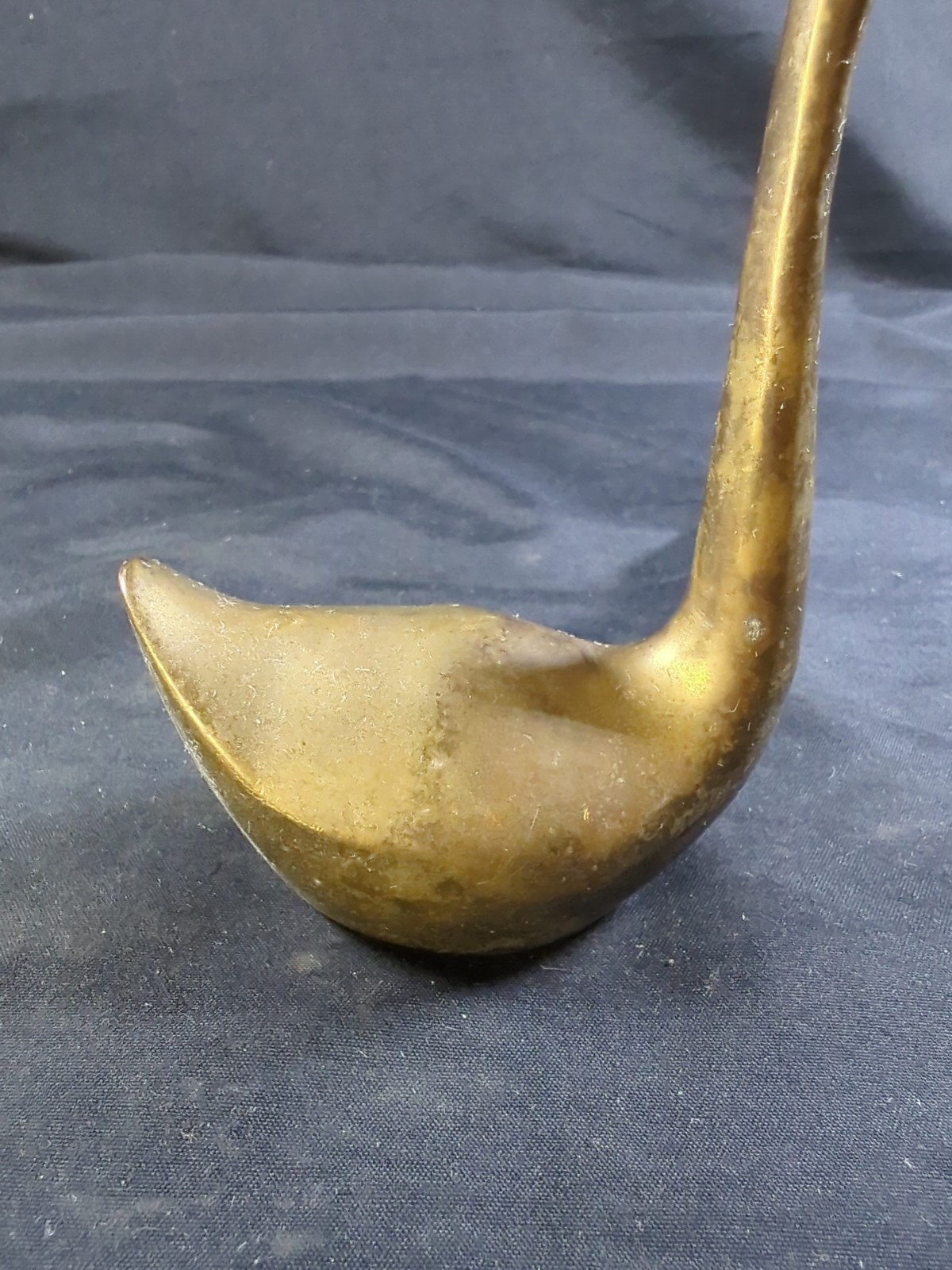 Pair Of Vintage Miniature solid Brass Swan Figurines Mid Century Modern Unique