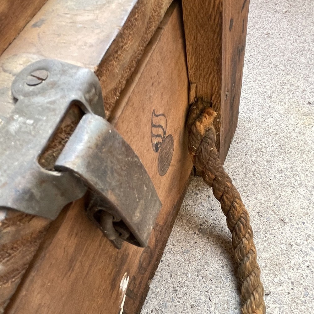 U.S. WWII World War Dated Haversack Demolition Explosive Wood Crate / Box & Lid