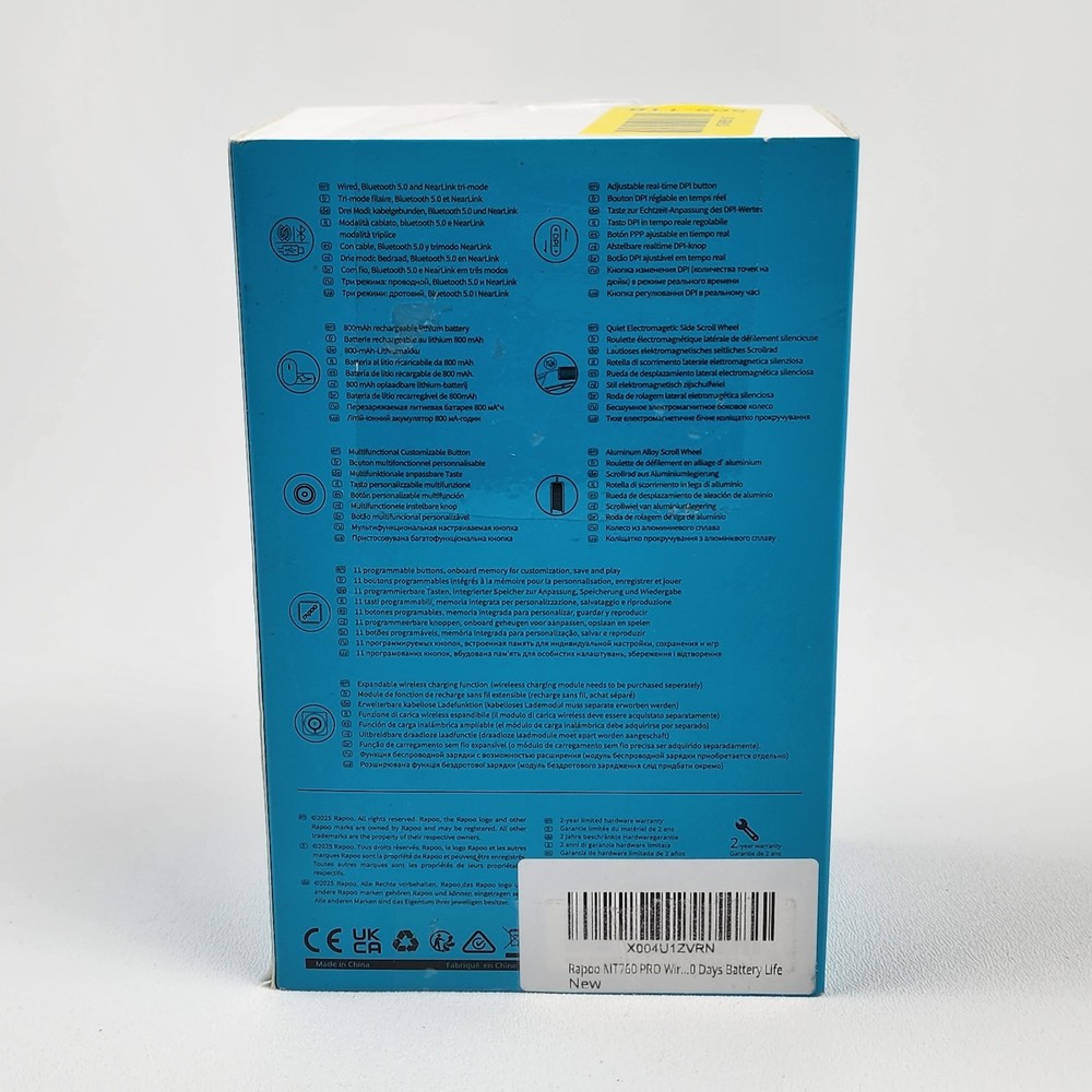 Rapoo MT760 Pro Wireless Mouse 12K DPI Bluetooth USB-C Multi Device