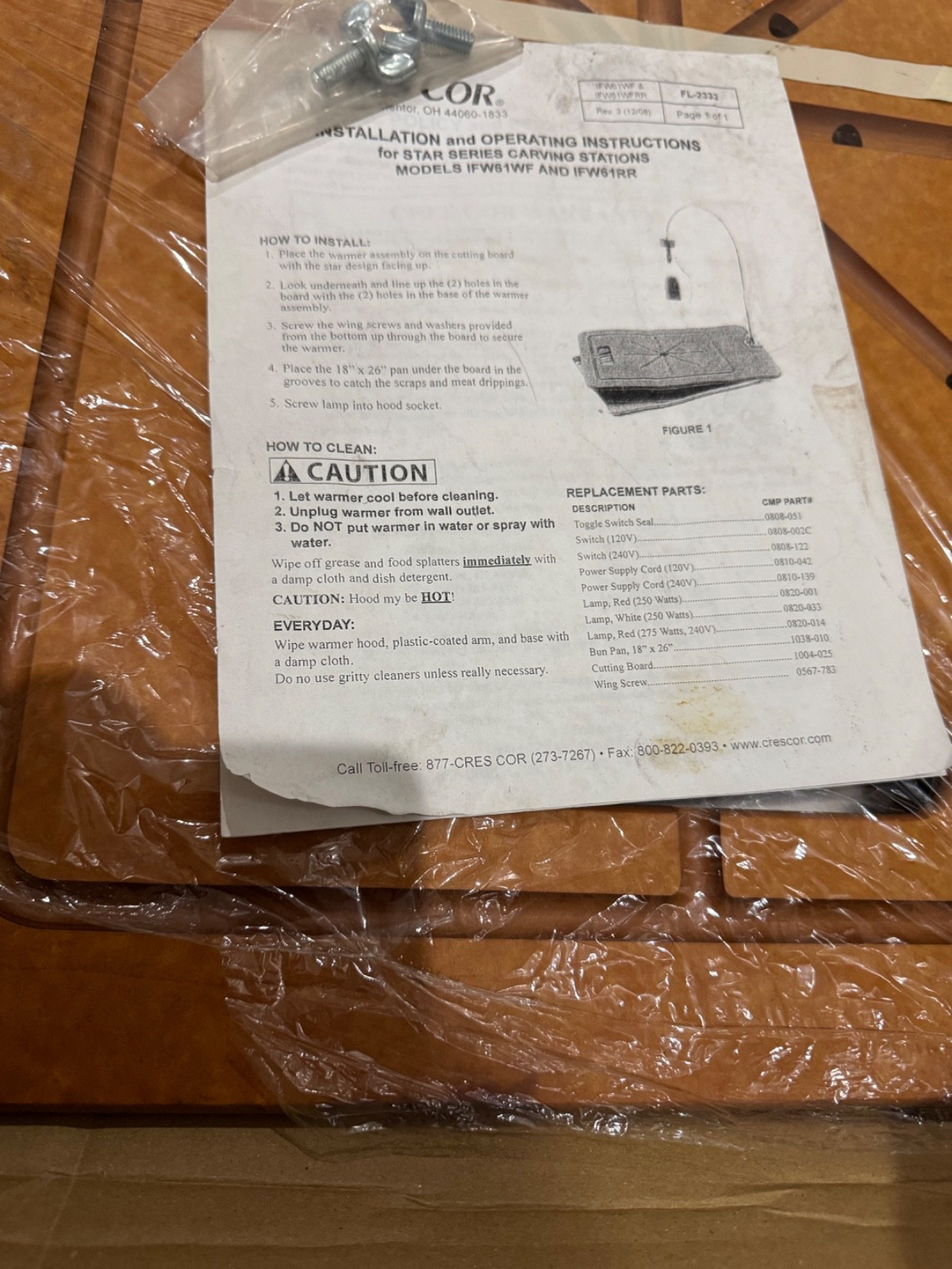 Cres Cor IFW-61-WF-PN Star Series Portable Carving Station with Drip Pan & Lamp