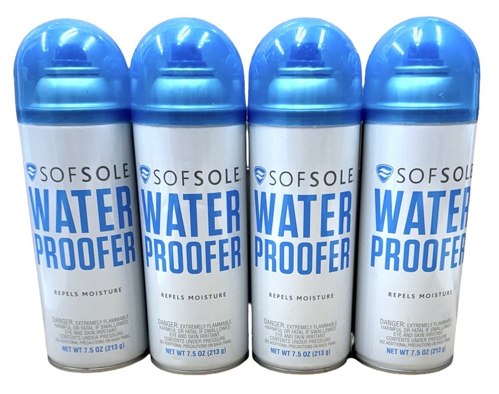 4x Large Bottles Sof Sole 7.5 oz Water Proofer Repels Moisture.