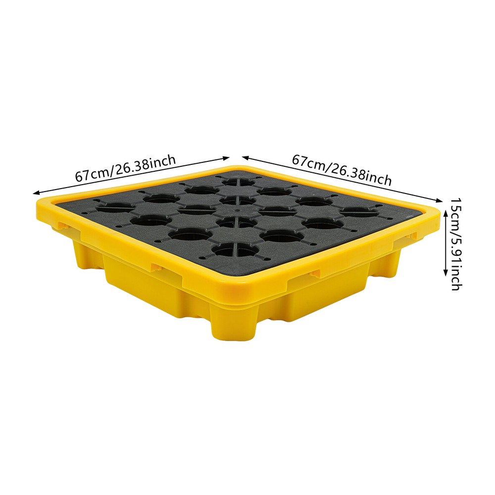 Rectangular Spill Containment Pallet Spill Containment Platform 43L 67*67*15cm