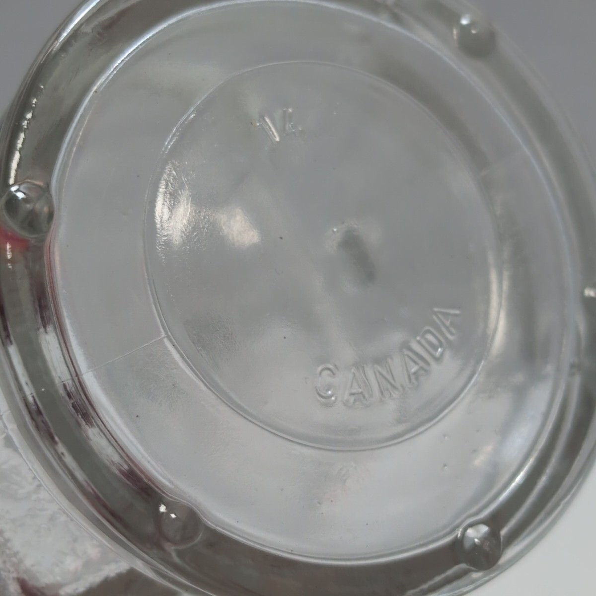 Golf Bag Gold Rim w/ Handle Clear Beer Glass Mug Cup- Canada