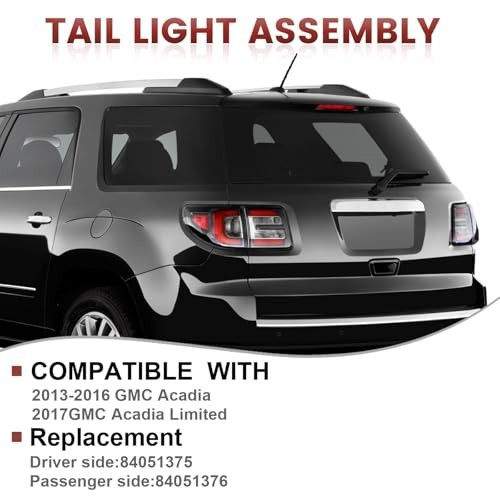 Tail Lights Outer Assembly Compatible with 2013-2016 GMC Outer Left Side LED