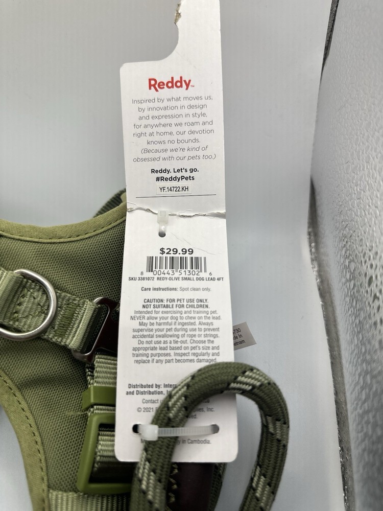 Large Dog Harness With Leash/ Olive Green