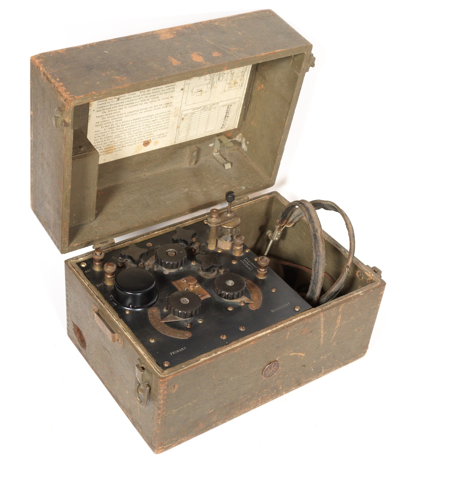 1918 BC-14A Signal Corps Radio * Historic WWI Trench Set w/Headphones * Works