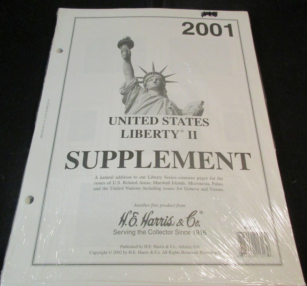 H.E. HARRIS 2001 U.S. LIBERTY Il SUPPLEMENT WITH FREE SHIPPING!!!