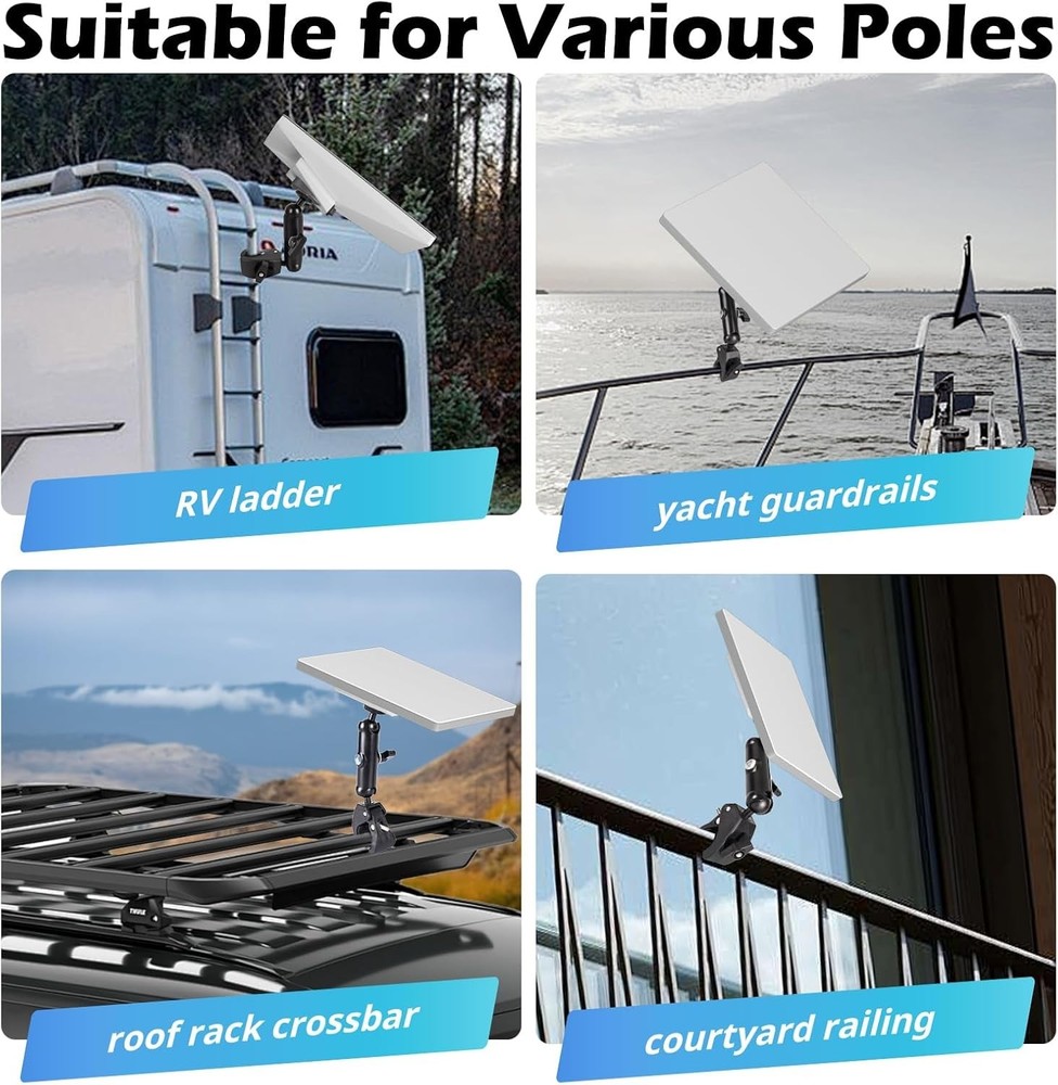 Versatile Adjustable Mount Kits for Starlink Mini - Easy Install for All Poles