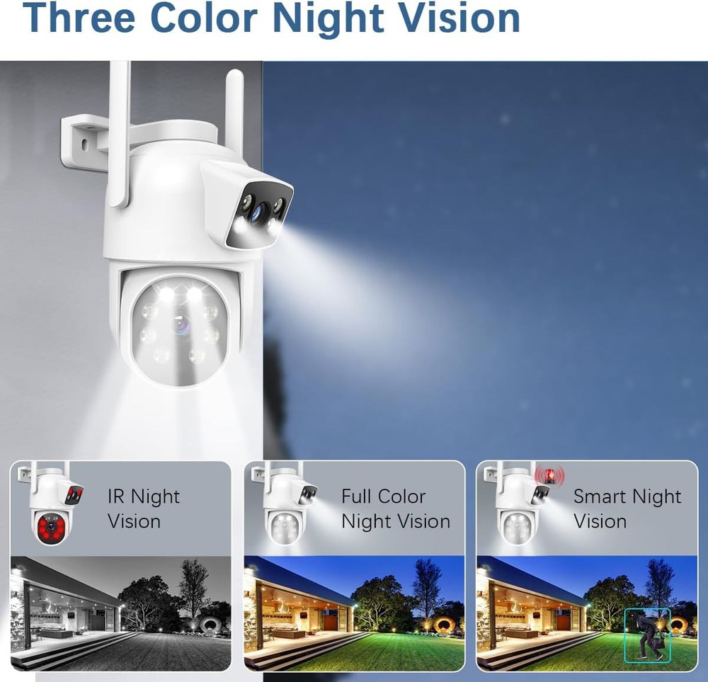 4x 4MP Network Cam Wireless Security Camera System Two Way Audio IR Night Vision