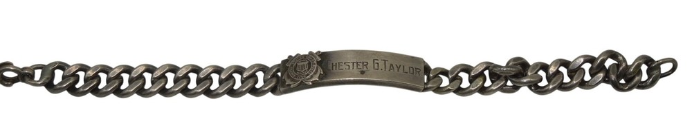 Original WWII USCG Coast Guard 54.8g Sterling Silver ID Bracelet C13