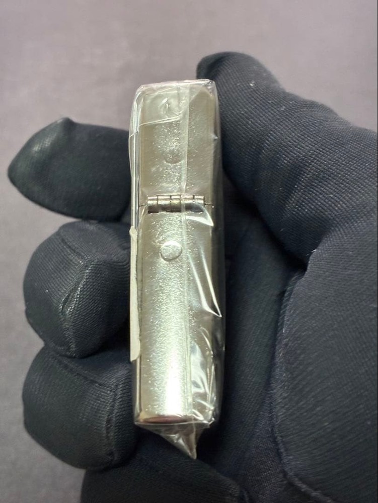 Zippo Jim Beam Since 1795 Silver Dust One Sided Processing Lighter Regular Japan