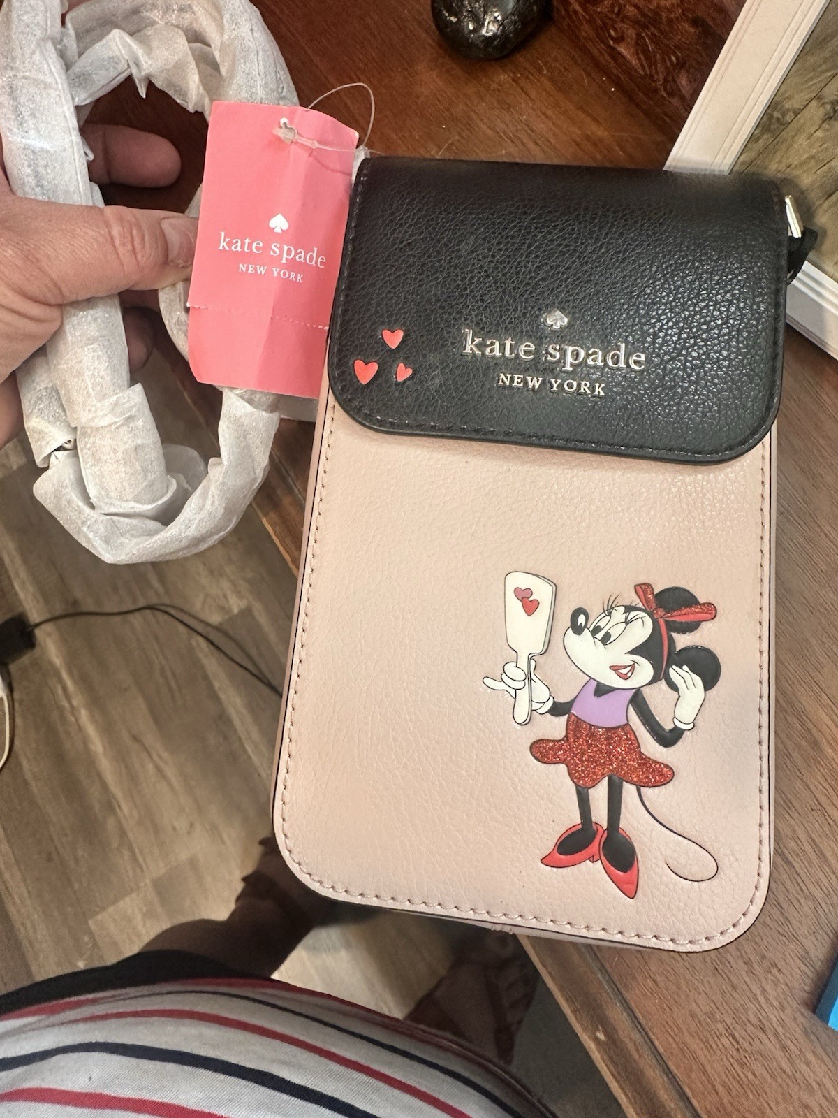 Kate Spade Disney Minnie Mouse Handbag Black Beige