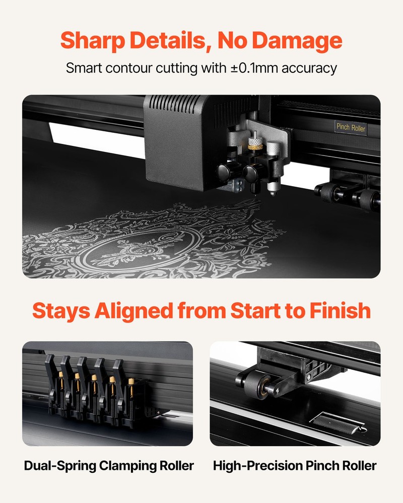 VEVOR Vinyl Cutter Machine Vinyl Plotter Cutter Printer 53 inch Max Feed Width