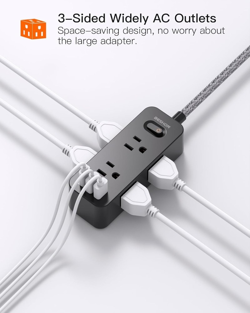 Power Strip Surge Protector 6 Outlets