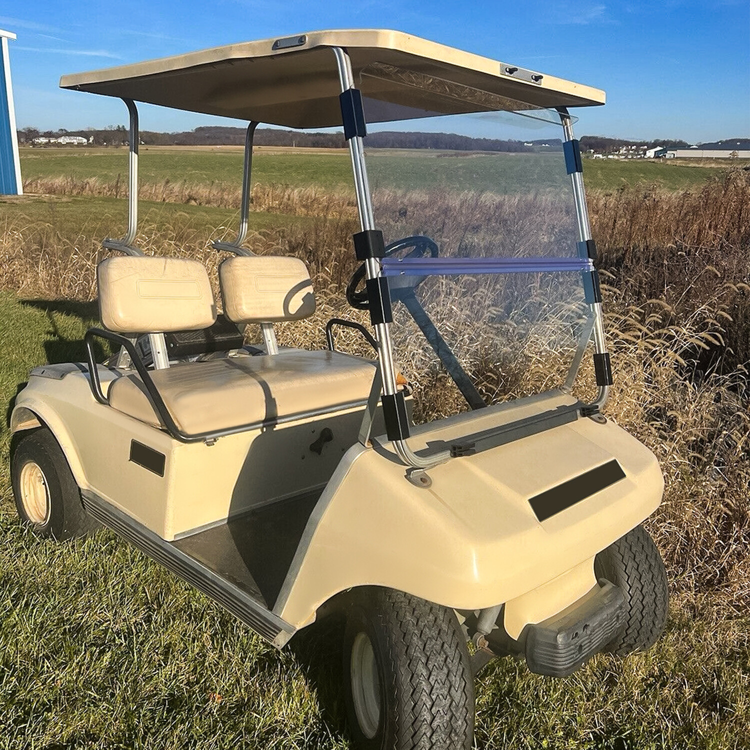 For Club Car DS 1982-2000.5 New Clear Golf Cart Windshield Folding Windscreen