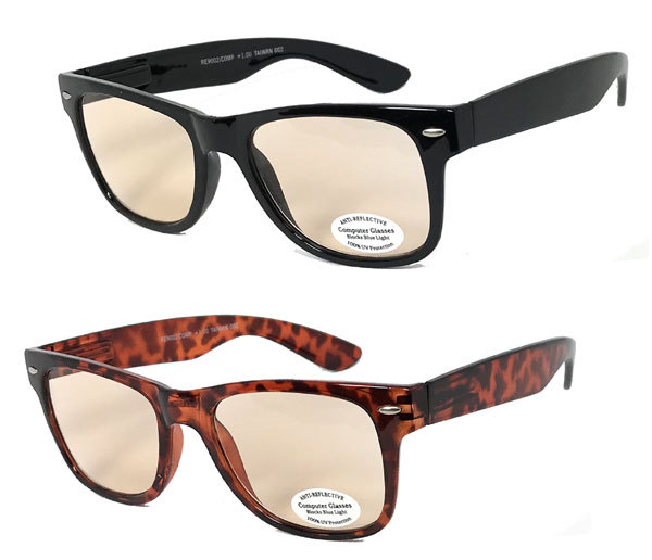 Square Frame Pro Computer Anti Reflective Tinted Lens Sun Reader Reading Glasses