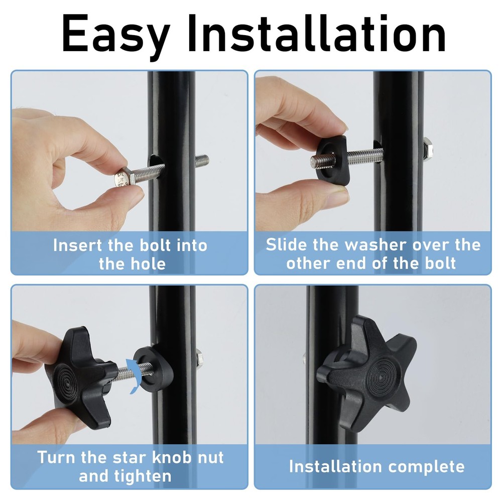 Arm Adjustment Knobs for Rollators - 4 Pack Pentagram Walker Parts