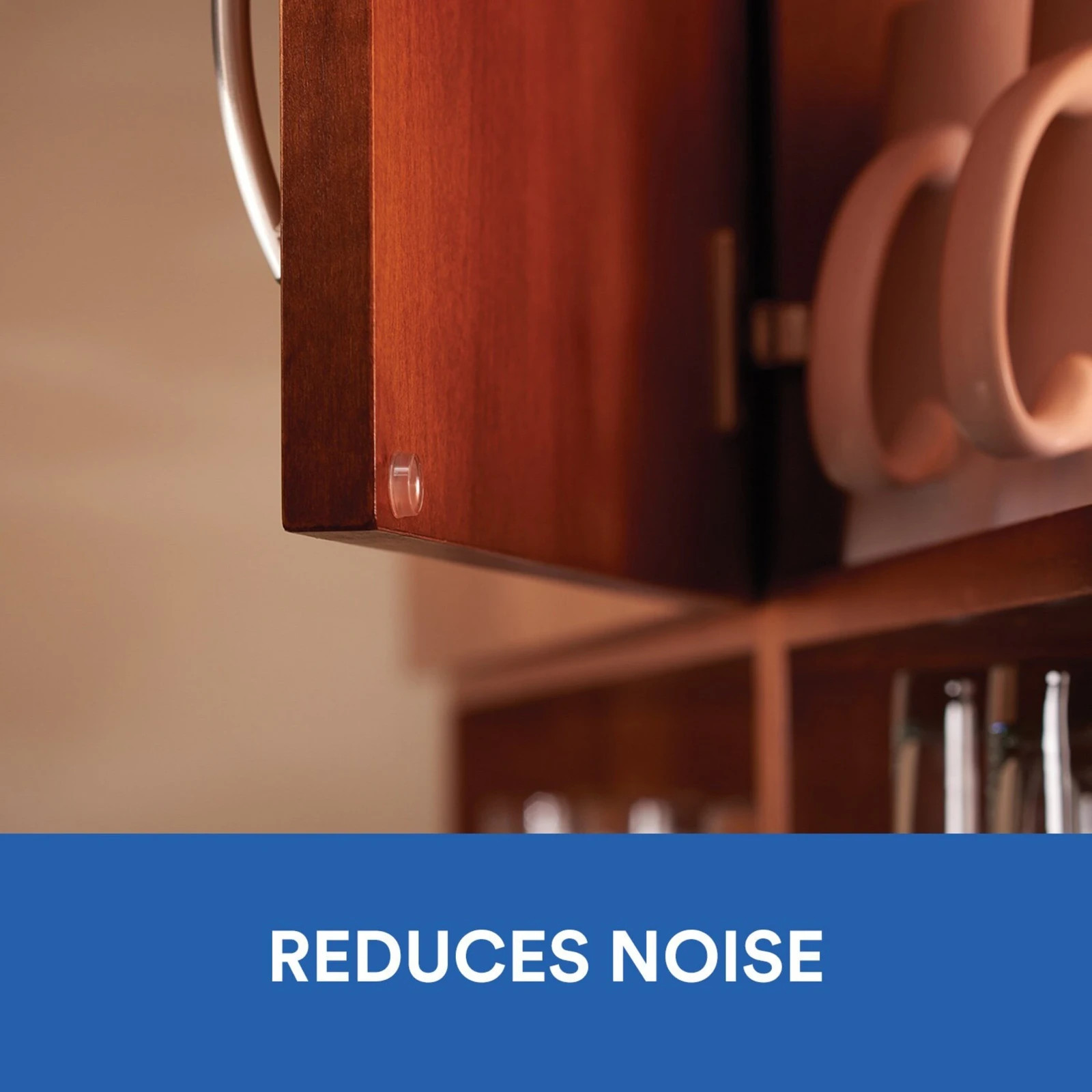 Scotch Round Rubber Cabinet Door Bumpers Pads Clear 20 Pack