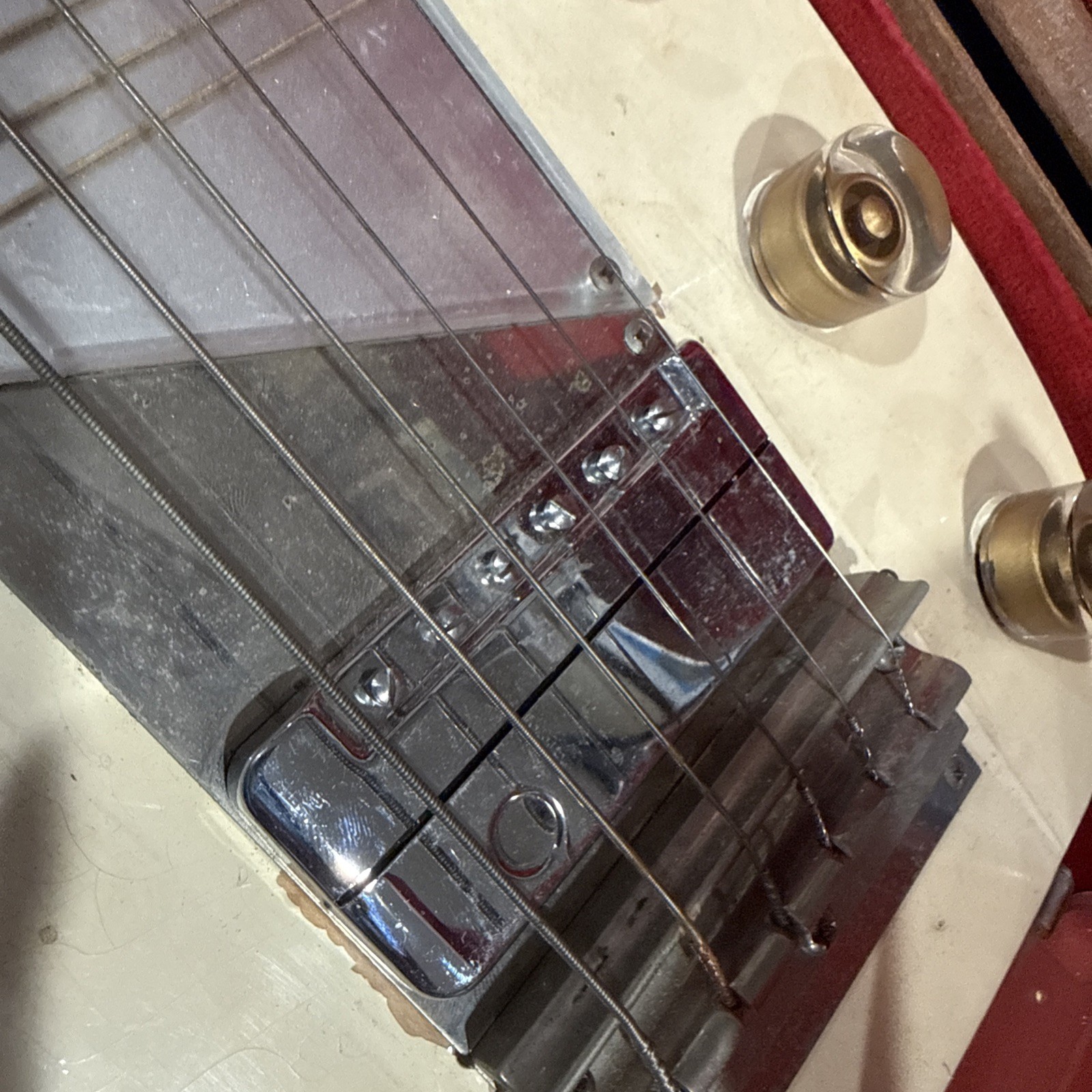 1953/52 Vintage Gibson Ultratone White/Coral Lap Steel Guitar w/ Case