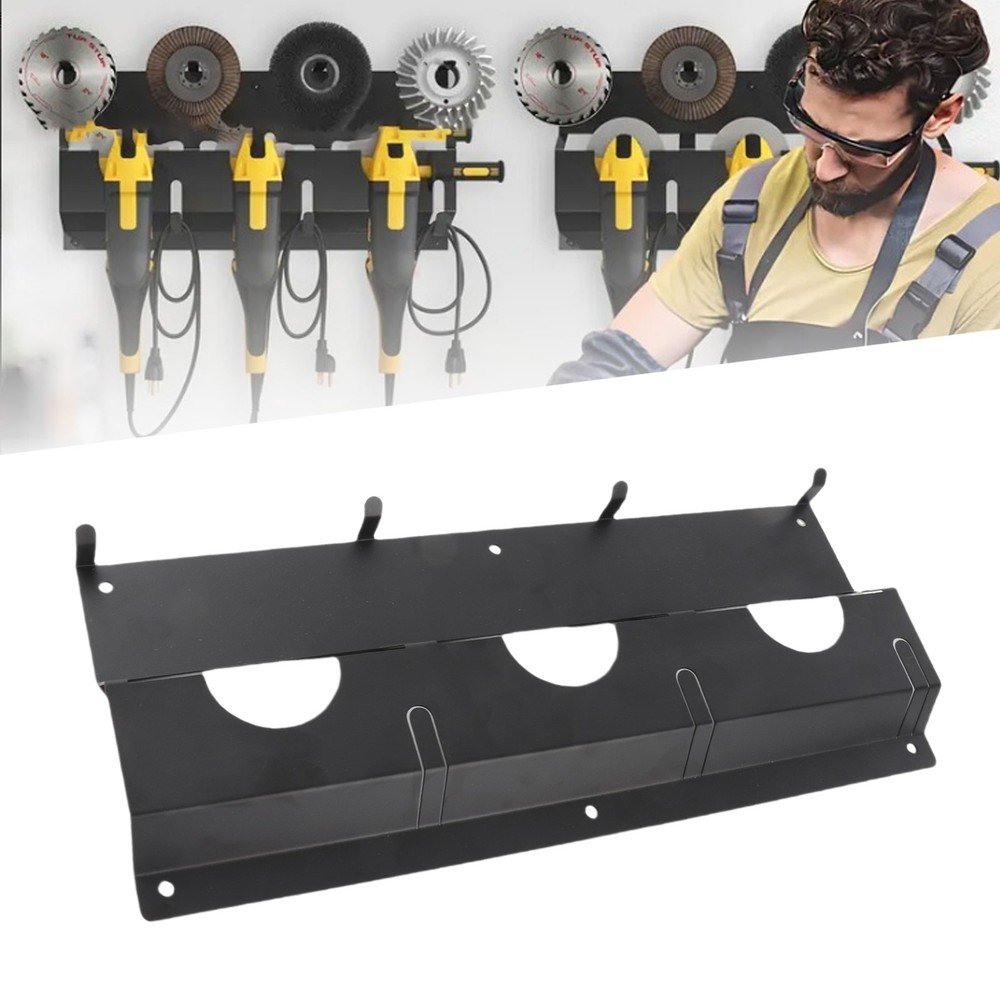 Heavy Duty Angle Grinder Wall Mount Bracket With Discs Hook For Garage Workshop