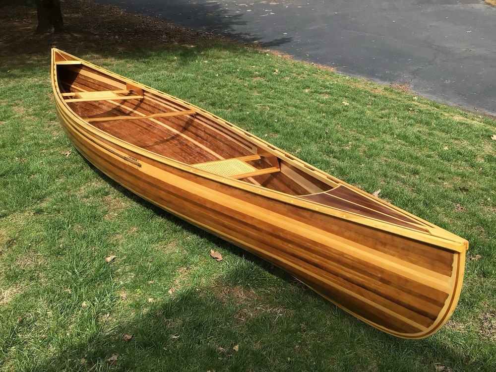 16 Foot Hand Built Cedar Strip Canoe