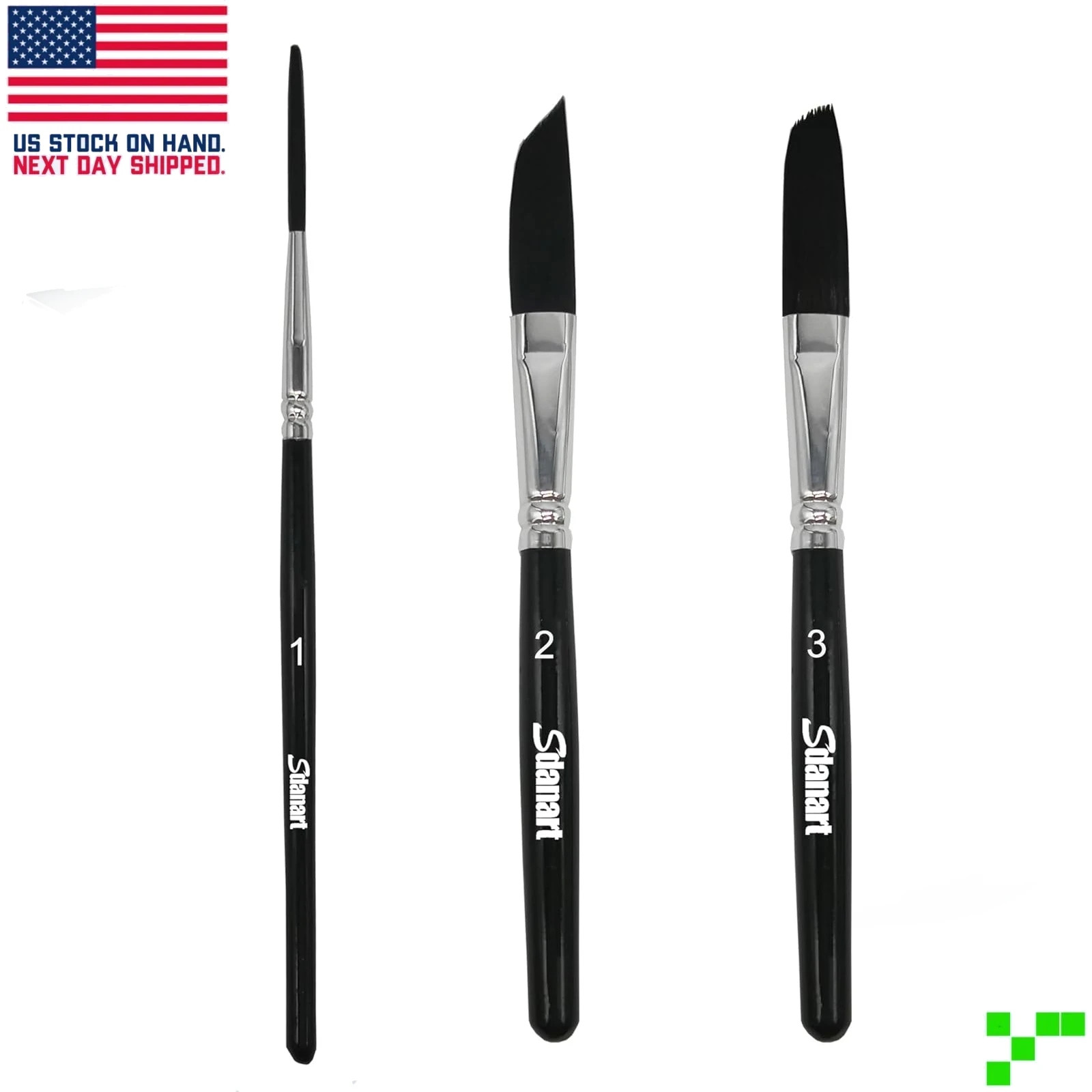 Pinstriping Brush 3 pcs Long Liner Striping Set #1,2,3 Professional Art Kit