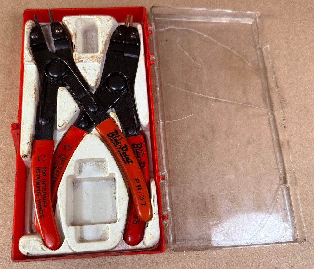 Blue Point PR-36 Retaining Ring Plier Kit Internal/External PR-37 PR-38