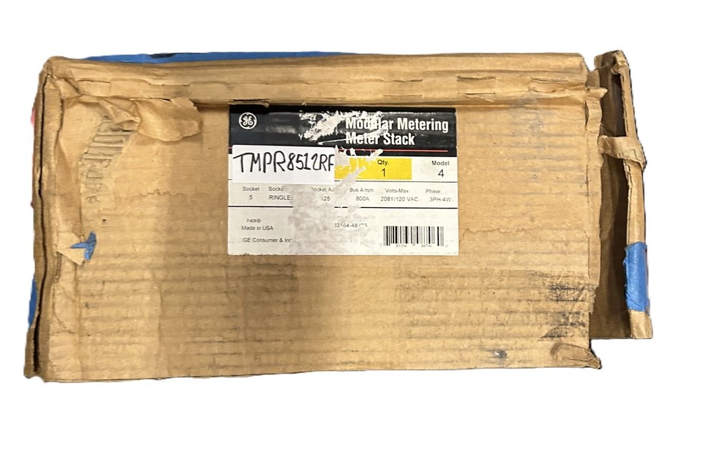 GE TMPR8512RF Ringless Modular Metering Meter Stack 5-Gang 800A 125A 3Ph-4W
