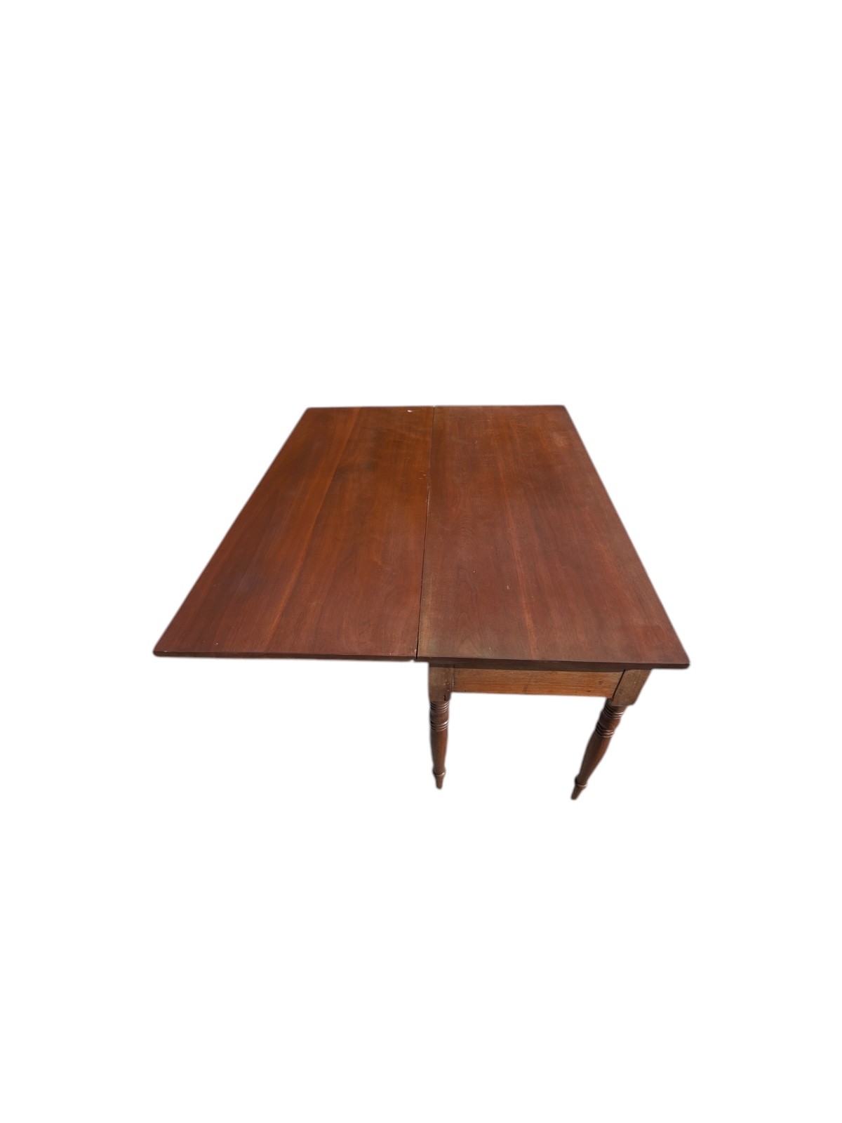 Antique Sheraton 2 drawer console work foyer table walnut 1820 country farmhouse