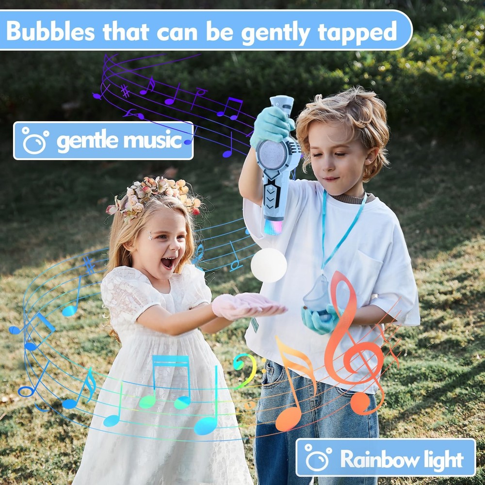 AIERSA Smoke Bubble Machine for Kids, Magic Wand Medium, Blue