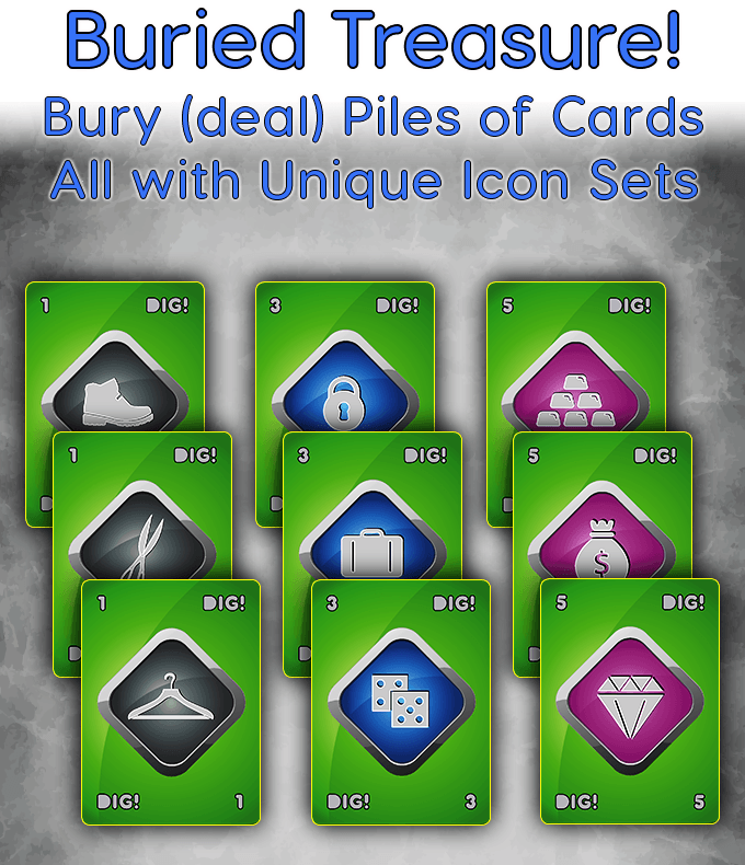 DIG! - 3 Individual Game Decks - Fast & Fun