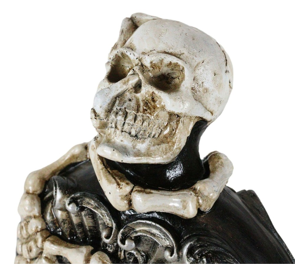 Wicca Witchcraft Skeleton Bones Skull With Red Heart Decorative Potion Bottle