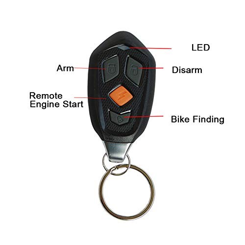 Motorcycle Alarm System with Remote Start Stop Engine, Super Waterproof Unit ...