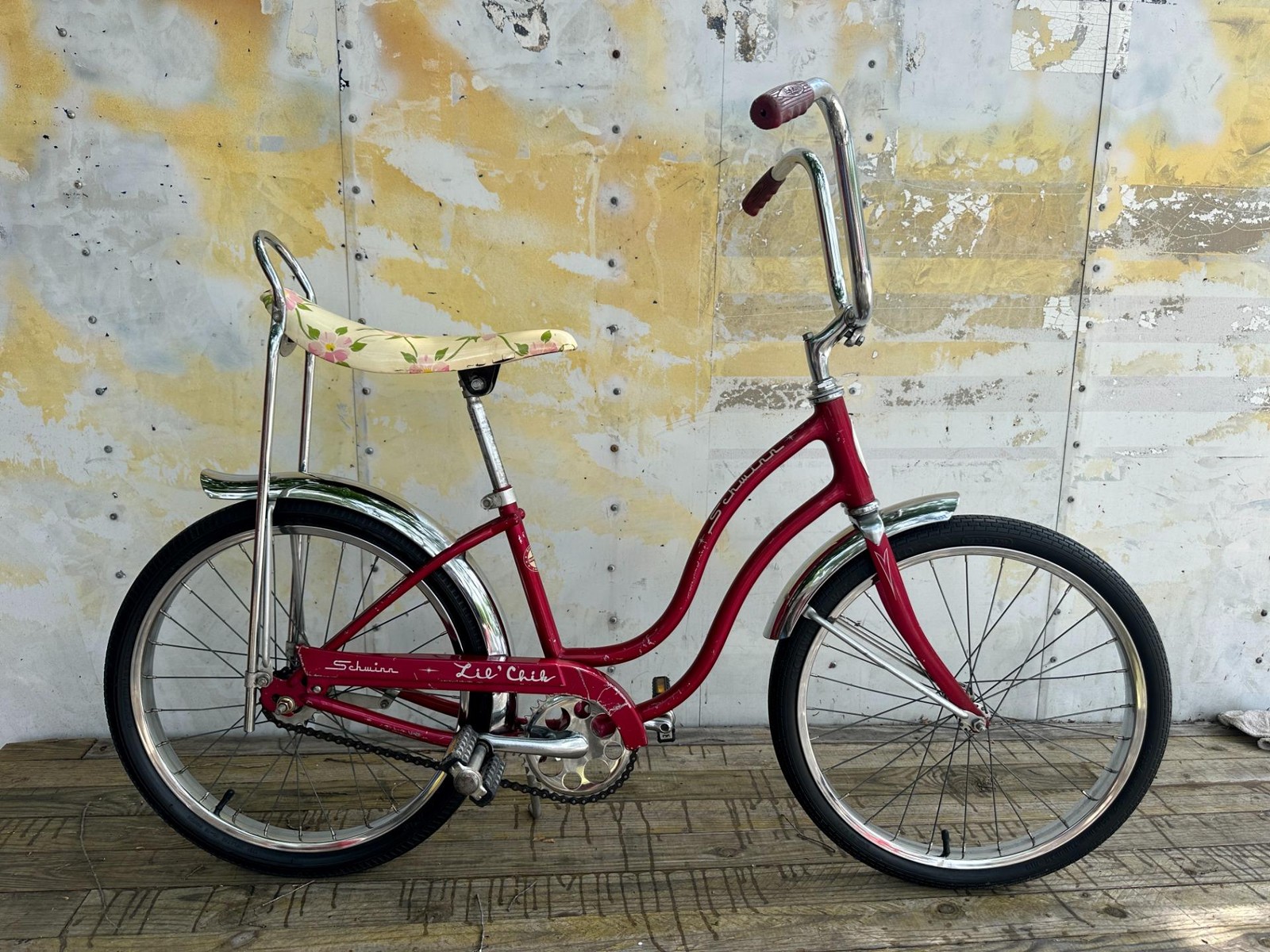 1972 Schwinn Lil 'Chik Bicycle Bendix Coaster Brake S7 20" Burgundy