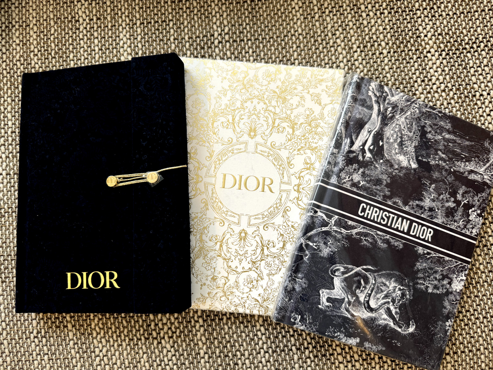 Notebook a set of 3 NEW Authentic Journal novelty　Christian Dior