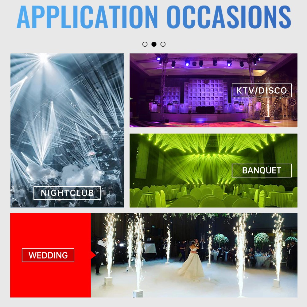 2Set 800W Spray Down Cold Spark Machine Waterfall Firework DMX with Flight Case