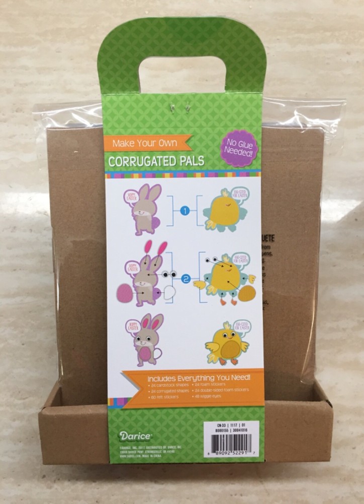 DARICE EASTER CREATIVITY IN BLOOM! "Make Your Own" CORRUGATED PALS (MAKES 24)